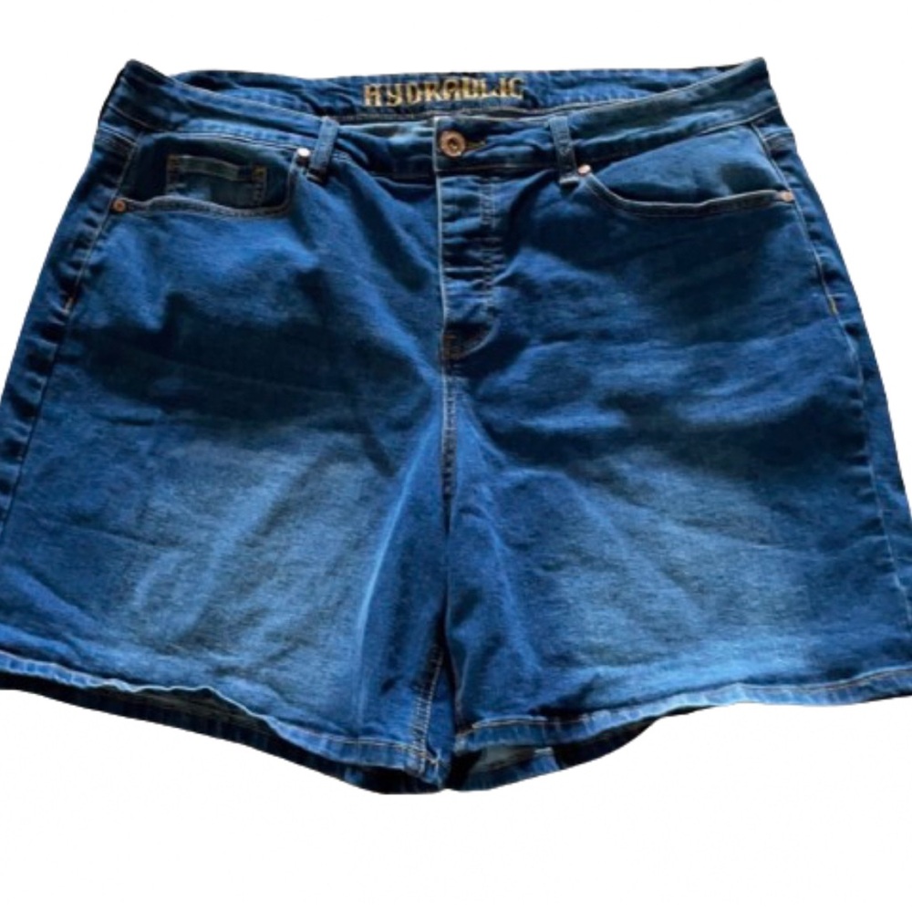 Hydraulic Wedgie dark wash denim shorts size 20W